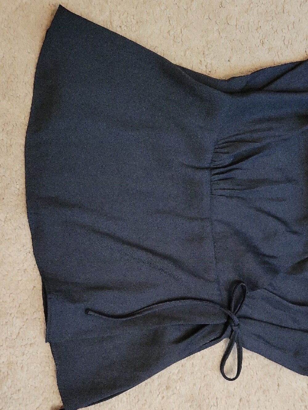 Banana Republic NWT Sleeveless Satin Wrap Top Washed Black XXS - Picture 3 of 6